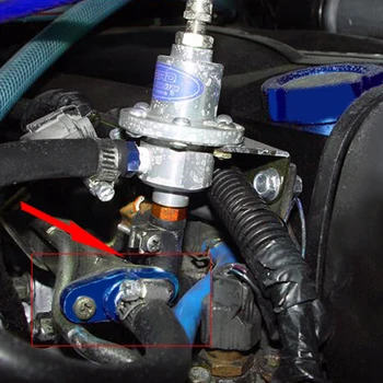 Darmowa wysyłka - 1/8 NPT paliwa poręcz regulator ciśnienia adapter niebieski NISSAN TOYOTA SUBARU JR-FPA12