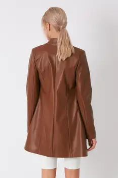 Darmowa wysyłka brązowa naturalna skóra owcza damska kurtka klasyczne modele kurtek wiosna jesień moda