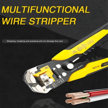 Deli Multitool szczypce do automatycznego zdejmowania izolacji do przewodów precyzyjny światłowodowe nóż kabel nożyczki zaciskane peeling narzędzia alicates