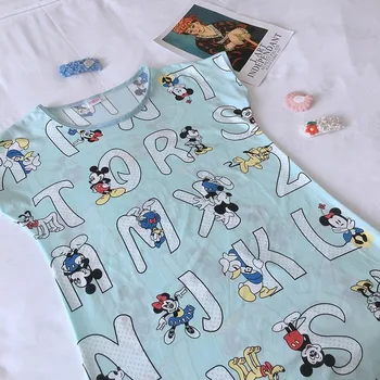 Disney Cartoon Dziewczyna Mickey Koszula Nocna Piżama Minnie Lato Kobiety Bielizna Nocna Piżama Mleko Jedwab Bielizna Nocna Damska Bielizna Nocna Odzież