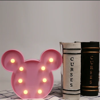 Disney Mickey Mouse LED Night Light kreskówka lampa słodkie dziecko sypialnia dekoracje do domu latarnia dzieci prezent Świąteczny świecznik