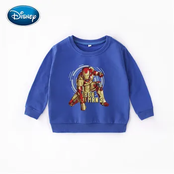 Disney odzież dla dzieci Iron man drukowanych wiosna i jesień sweter dla dzieci nowy sweter chłopiec kreskówka bawełniany top