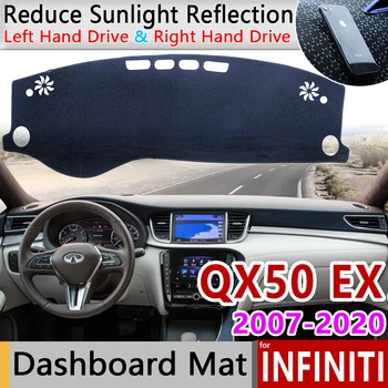 Dla Infiniti QX50 EX35 EX37 EX30d 2007~2020 J50 II MK2 antypoślizgowa mata osłona deski rozdzielczej mata wiata Дашмат dywan akcesoria samochodowe