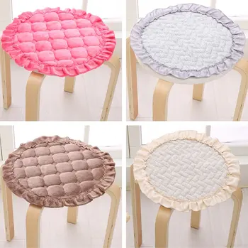 Drop Shipping okrągłe poduszki siedziska na krzesła, koreański styl siedzenia Pad, 30/35/40/45/50 cm antypoślizgowe Flanelowe stolec mata coussin