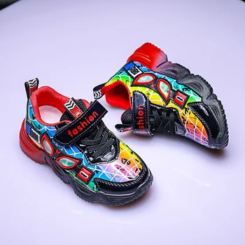 Dziecięce buty do biegania buty dla chłopców i dziewczynek buty do biegania dla Dzieci kreskówka sztuczna skóra buty dla dzieci Chaussure Enfant