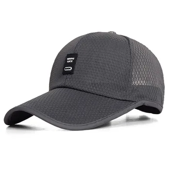 Długie, sportowe czapki z daszkiem netto czapka z daszkiem letnie biegowe kapelusze dla mężczyzn lekkie oddychające szybkoschnące białe, czarne, szare, ciemno-niebieskie