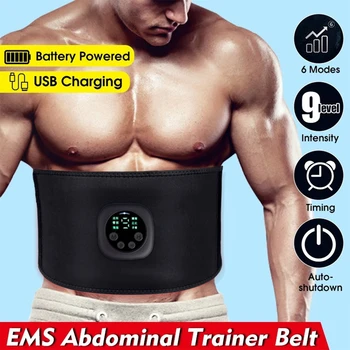 EMS sprawność mięśni stymulator elektryczny pas wyszczuplający schudnąć Fitness wibracyjny masażer spalanie tłuszczu wibracje talii trenera