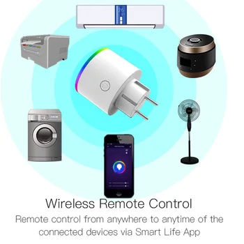 EU US UK DE BR AU IN WiFi Smart Plug Outlet Smart Life Tuya App Wireless Remote Power Control Socket Alexa Google Home No Hub