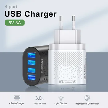 EU US charger 40 W 3A ładowarka USB fast charging source adapter wielofunkcyjny uniwersalny ładowania głowica Eurometer standard