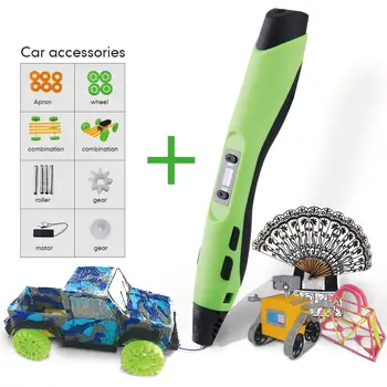 Enotepad Digital 3D Printing Pen SL-300 3D Pen For 1.75 mm PLA/ABS Filament Children DIY Car Kit Toys For kids' birthday gift