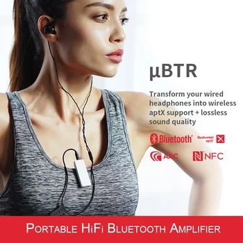 FiiO uBTR Bluetooth 4.1 Sports Audio Music odbiornik Bezprzewodowy z obsługą aptX/AAC/NFC i mikrofonem, Vol controlfor Xiaomi/Iphone