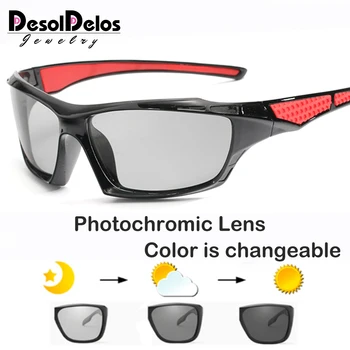 Fotochromowe okulary polaryzacyjne Mężczyźni Kobiety jazdy zmiana koloru okulary fotochromowe okulary Oculos De Sol B1824