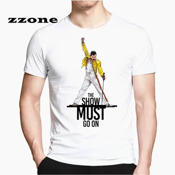 Freddie Mercury The Queen Band T-Shirt Mens Hip Hop Rock Hipster T Shirt Casual Tshirts harajuku Top Tees HCP4535