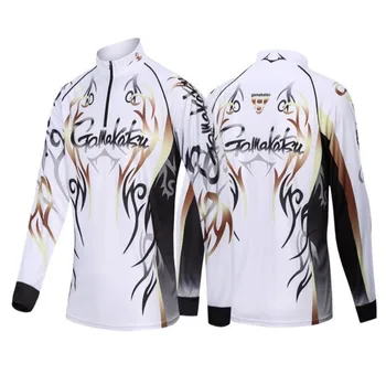 Gamakatsu Rybackie Koszule Sport Na Świeżym Powietrzu Szybkoschnąca Męska Wędkarska Odzież Plus size Anty UV jazda na Rowerze Wędkarska Odzież