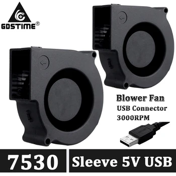 Gdstime 1szt 5V 7530 7cm 75mmx30mm 70mm Turbo Fan USB Radial Cooling Centrifuge Cooler Blower Fan
