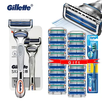 Gillette SkinGuard Sensitive Straight Razor Men Shaver Razor Blade kasety Fusion 5 Maszyna do golenia ostrza otrzymasz prezent