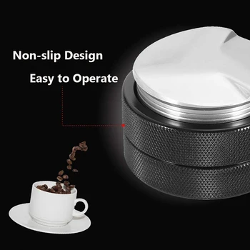Gorąca 58/53/51 mm regulowana ze stali nierdzewnej kawy espresso taranowanie wypukłe cztery narożne nachylenia baza dystrybucji narzędzia kuchnia narzędzie