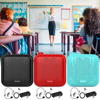 Gosear Voice Amplifier 12W 1200mAh wielofunkcyjny Przenośny wzmacniacz głosu nauczycieli z mikrofonami do turystycznej mowy spotkania