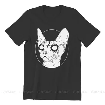 Goth 1980 subkultura rock romans bawełna t-shirt szatański Sfinks druku koszulka męska Hipster Clothing 6XL