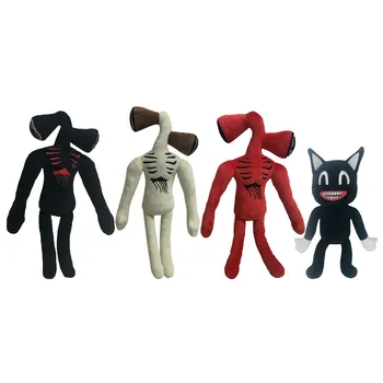 Głowa Syreny Pluszowe Zabawki Anime Miś Czarny Kot Kreskówka Miękkie Zwierzęta Lalka Horror Sirenhead Peluches Zabawki Dla Dzieci Prezent Na Boże Narodzenie