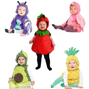Halloween chłopcy dziewczyny owocowe stroje dziecięce boże Narodzenie dziewczyny kombinezony dla Dzieci Kombinezony ananas truskawki cosplay odzież