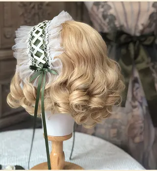 Handmade serii drobnych rzeczy retro Lolita słomkowy kapelusz elegancka impreza Mori Dziewczyna kwiat бандж cebula Bnt taśma do włosów Spinka nakrycie głowy