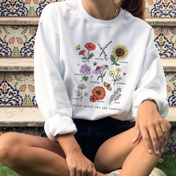 Harajuku Tumblr graficzny bluzy dla kobiet koreański Kawaii bluzy 90-tych estetyczne oversize bluza dla dziewczynek, odzież uliczna