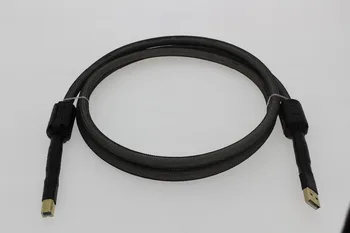 HiFi kabel USB (A-B) DAC dekoder drukarki kabel do transmisji danych posrebrzane 4N OFC kabel sygnałowy różowe złocenie USB 2.0 dwuwarstwowy
