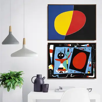 Home Decoration Wall Art Pictures Fro Living Room Poster Print Canvas Paintings Spanish Joan Miro Streszczenie 5