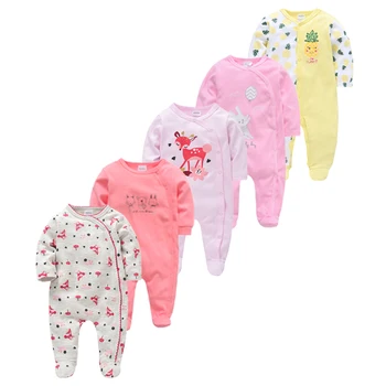 Honeyzone Newborn Baby Sleepwear Soft Cotton Comfortable Baby Girl Boy Sleepers ropa de bebe varon dziecięca pełna rękaw 3 6 9 12 m