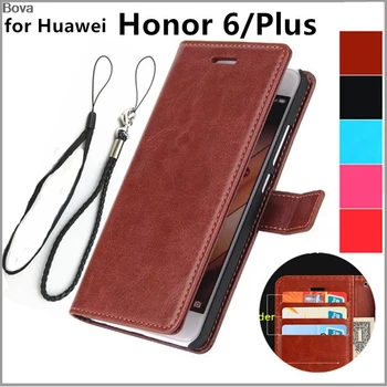 Huawei Honor 6 5,0-calowy uchwyt karty etui do Huawei Honor 6 Honor6 plus skórzany pokrowiec dla telefonu portfel pokrywa na zawiasach, kabura