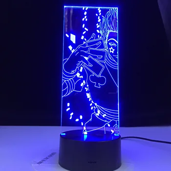 Hunter X Hunter Hisoka Lamp Acrylic 3d Night Light Led Color Changing Nightlight for Kids Bedroom Decoration Light Anime Gift