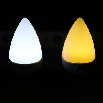 ITimo plac sypialnia lampa LED Night Light Smart Light Sensor Drops Plug lampa woda ścienne gniazdko obrót 90 Forma 1w stopień
