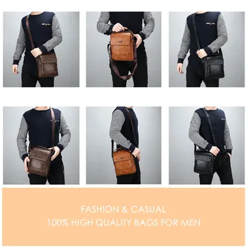 JEEP BULUO marka torby biznes męska torba nowa moda Męskie torby na ramię wysokiej jakości skóry casual torba nowy styl