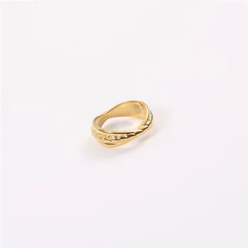 JOOLIM Gold Color pierścienie ze stali nierdzewnej dla kobiet