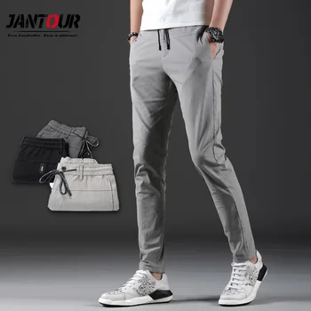 Jntour męskie casual spodnie wiosna lato moda 2020 wielobarwne cienkie długie spodnie proste męskie kieszonkowe Męskie spodnie Męskie