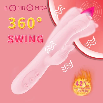 Język Lizać Wibrator Dla Kobiet, Masturbator 360 Stopni Huśtawka Ogrzewanie Wibrator Sutki Łechtaczki Lizanie Wibratory Dorosłych Sex Zabawki
