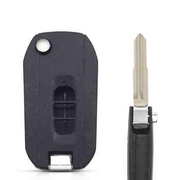 KEYYOU wymiana klapki skórzane, składane etui do kluczy, pilot zdalnego sterowania dla Chevrolet Captiva 2006-2009 klucz samochodowy zmodyfikowany pusty klucz Shell pokrywa 3 przyciski