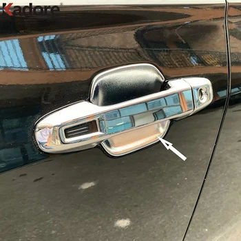 Klamka miski pokrywa wykończenie do Subaru Forester SK 2019 2020 Carbon Fiber Car Side Door Decoration Frame naklejka akcesoria samochodowe