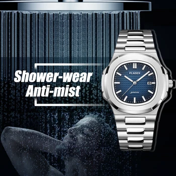 Klasyczne męskie zegarki Patek Luxury Top Brand Watch modne czarne męskie zegarek ze stali nierdzewnej Nautilus Kwarcowy zegarek Patek 5711