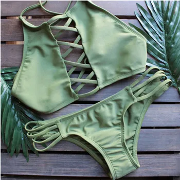 Kobiety bandaż zestawu bikini push-up biustonosz usztywniany kostium kąpielowy z wysokiej jakości Kantar kąpielowy