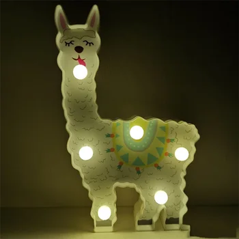 Kolor graffiti LED night light animal shape alpaca unicorn shape lamp LED decoration podwieszana lampa dekoracje do domu