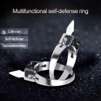 Kompaktowe pierścień samoobrony ze stali nierdzewnej wielofunkcyjny pierścień regulowany pierścień samoobrony kompaktowe i łatwe