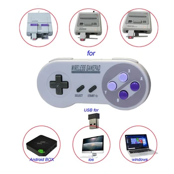 Kontrolery bezprzewodowe 2.4 GHZ Joypad joystick kontroler dla SNES Super Nintendo Classic MINI Remote Console Accessories