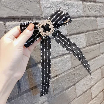 Korea moda tkaniny bow spinki do włosów Kryształ Wiosna klip Lady klips do włosów stroik luksusowe biżuteria, akcesoria do włosów dla kobiet