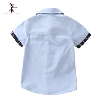 Kung-fu Mrówka 2019 Nowe Lato z krótkim rękawem kolor biały chłopiec koszula Studenckie odzież damska Oxford tkaniny bawełniane dla dzieci top