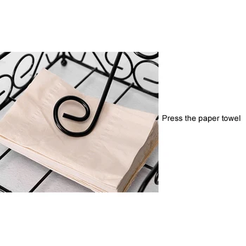 Kute żelazne pudełko tkaniny domowy retro uchwyt na papierowe ręczniki prosty podajnik do chusteczek twórczy zachodni restauracyjny zasobnik