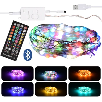 LED RGB Christmas Fairy Lights, Christmas Tree Decoration LED Lights Wodoodporny Garland String Lights For Outdoor Decoration