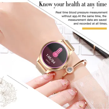LIGE New Women Smart Watch Woman Fashion Watch Heart Rate Sleep Monitoring For Android IOS IP68 Wodoodporny Ladies Smartwatch+Box