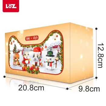 LOZ small particle Christmas brickheadz doll set building blocks assembled Enlightenment zabawki na prezenty